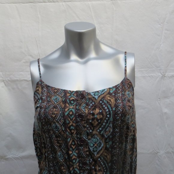 Xxi Brown Mosaic Shorts Romper - Picture 3 of 8